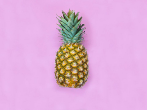 Pineapple on a pink background